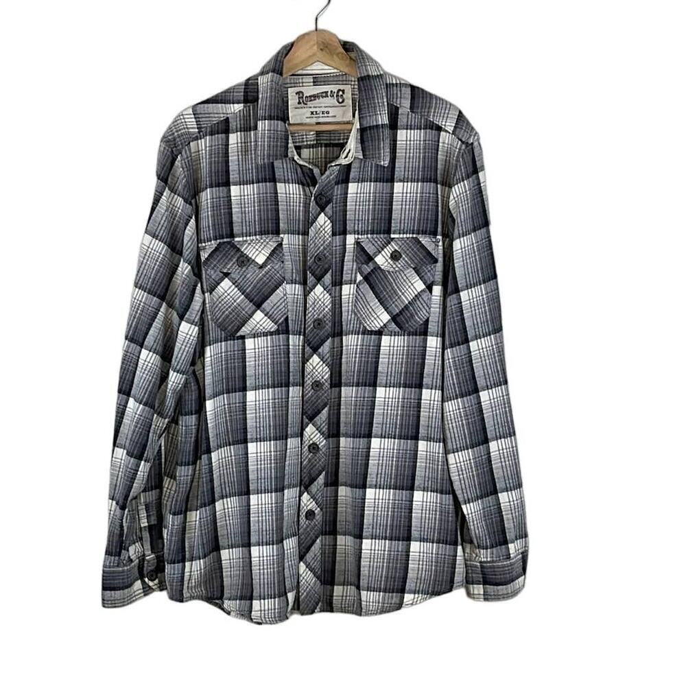 ROEBUCK & CO PLAID MEN'S FLANNEL‎ SHIRT SIZE XL